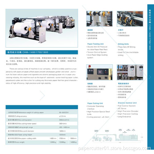 cut-size web paper sheeter cutter machine